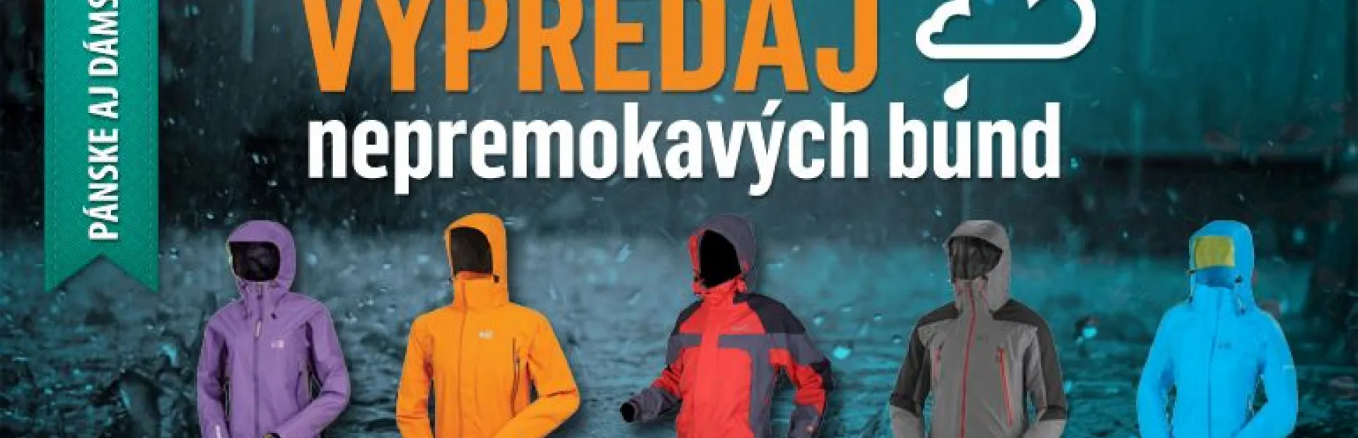 Výpredaj nepremokavých búnd