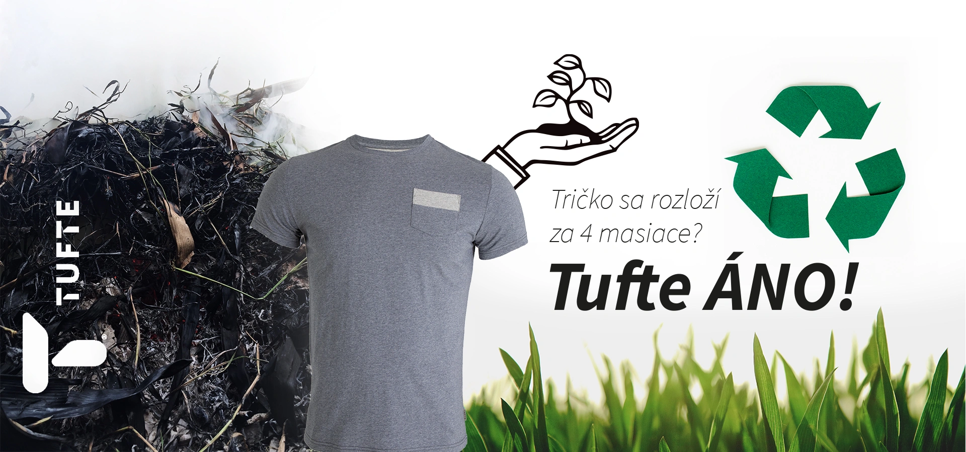 Tričko Tufte v komposte