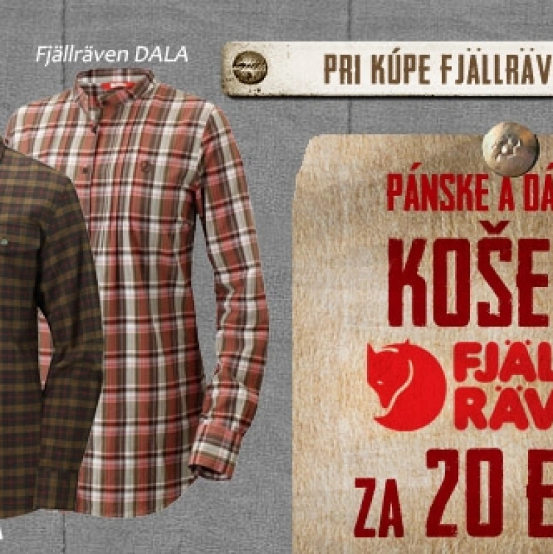 Kúpte si nohavice Fjällräven a košelľu Fjällräven máte za 20 EÚR