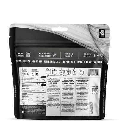 Lyofood CESTOVINY BOLOGNESE - veľk&aacute; porcia