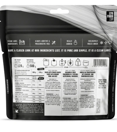 Lyofood CESTOVINY BOLOGNESE - veľk&aacute; porcia