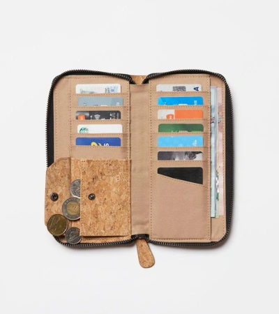 10 Tree CORK ZIPPER WALLET