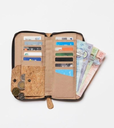10 Tree CORK ZIPPER WALLET